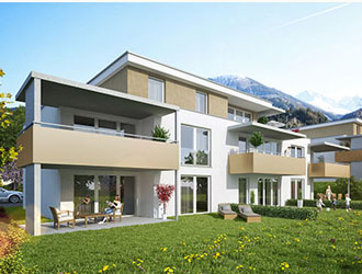 F&W Baumanagement Bauvorhaben: WA Sportplatzweg III Inzing, Wohnanlage mit 14 Wohnungen Tiefgarage, in Niedrigenergiebauweise (2016)